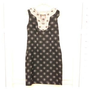 Michael Kors Black-and-White Sheath Dress